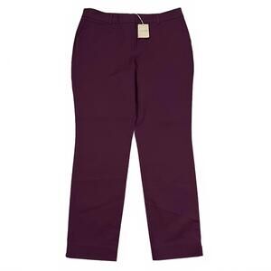 NWT Boden Womens Flat Front Trouser Pants Red Burgundy Size 14L